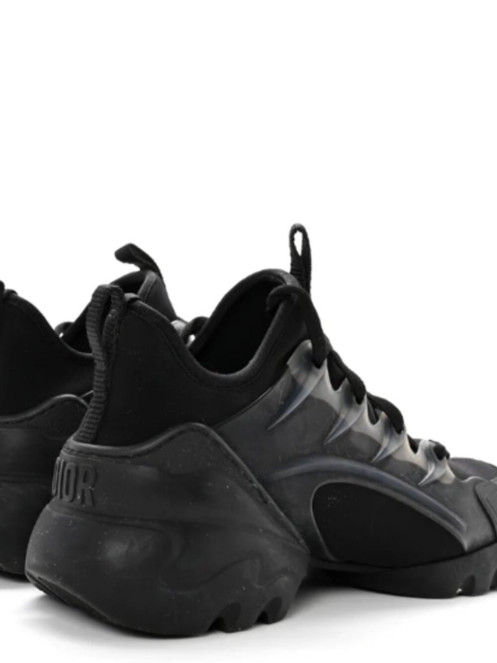 Christian Dior Neoprene Rubber Womens D-Connect Sneakers 36 Black - Picture 4 of 9